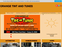 Tablet Screenshot of orangetintandtunes.com